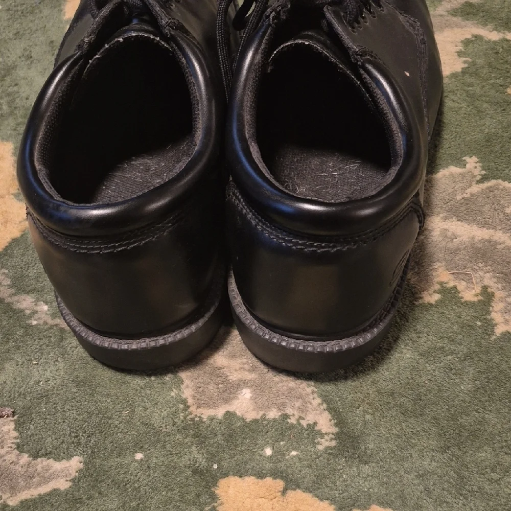 Skechers Men's Black Lace-Up Oxford Shoes